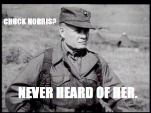 Chesty Puller on Chuck Norris.