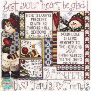 ... Stitch Kit Janlynn Winter Snow Family Sampler Phrases 080 0485 | eBay