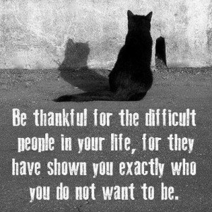 Be thankful for the difficult people in your life, for they have shown ...