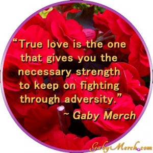 Love gives enough strength to go on...