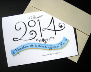 2014 Custom Graduation Card. Shakes peare Quote. Calligraphy Card - To ...