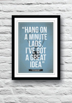 The Italian Job Movie poster Minimalist move poster by Redpostbox, £8 ...