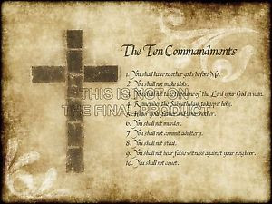 TEN-10-COMMANDMENTS-CROSS-CHRISTIAN-RELIGIOUS-QUOTE-TYPOGRAPHY-ART ...