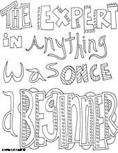 Motivational quotes coloring pages More