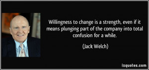Willingness to change is a strength, even if it means plunging part of ...