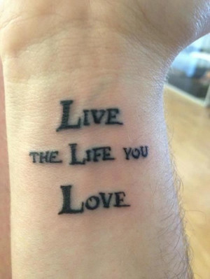 Love Quote Tattoo For Wrist