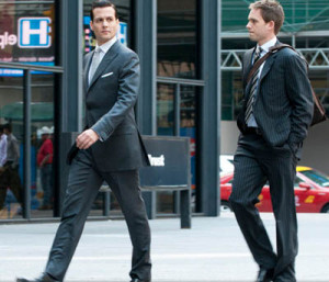 as Mike Ross (right) play mentor and protege in USA Network's Suits ...
