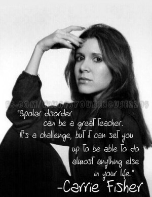 Quote from Carrie Fisher on bipolar