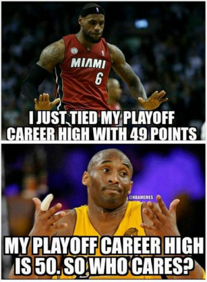 Kobe Bryant vs. LeBron James! # NBAPlayoffsCareerHigh