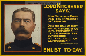 Lord Kitchener says: Enlist to-day.