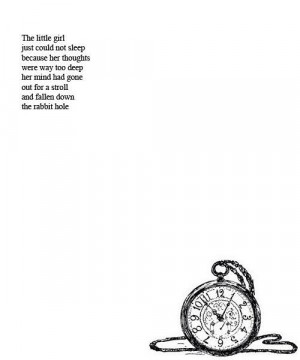 ... depression quotes tick tock rabbit hole sad poem timepiece depression