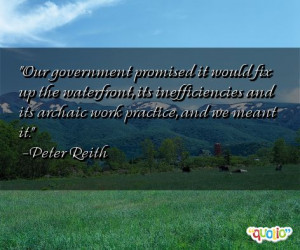 Our government promised it would fix up