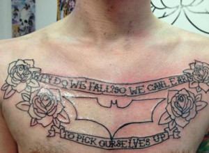 batman quote on chest bad tattoos terrible awful ugliest tattoos wtf ...