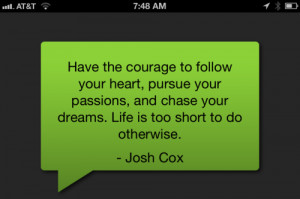 One of many tips and inspirational quotes we snuck into the app