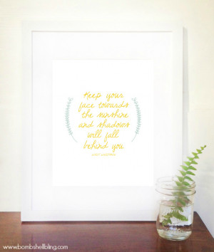 Inspirational Walt Whitman Quote Printable from Bombshell Bling