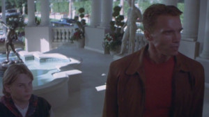 ... Slater) and Austin O'Brien (Danny Madigan) in Last Action Hero (1993
