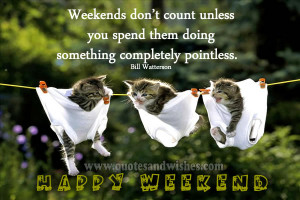 funny happy weekend quote Funny Happy Weekend quote by Bill Watterson ...
