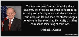 The teachers were focused on helping these students. The students ...