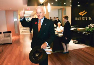 Looking confident … Peter Munk, chairman of Barrick Gold, atthe ...