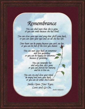 Remember Grieving For Loved