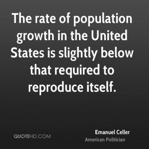 The rate of population growth in the United States is slightly below ...