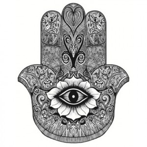 Dritte Auge in Hand von Fatima Tattoo
