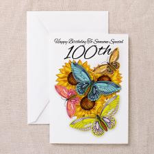 100th Birthday Greeting Cart Butterfly (Pk of 20) for