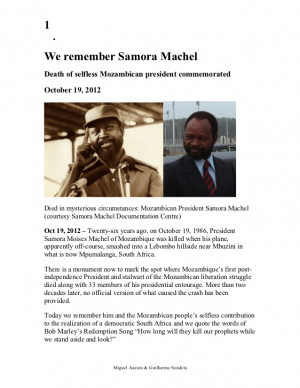 Samora Machel Quotes Samora machel