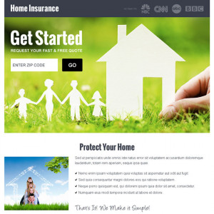 home insurance quote by zip landing page design Home Insurance example