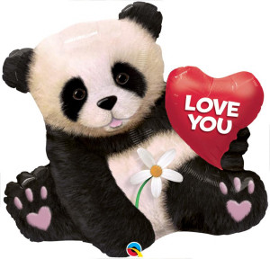 You Are Here: Home > Balloons > Foil > Oversized > I Love You Panda ...