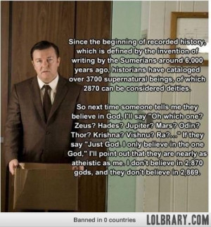 Ricky Gervais Quotes On Religion