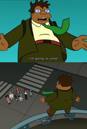 Funny photos funny Bender jump flip Futurama