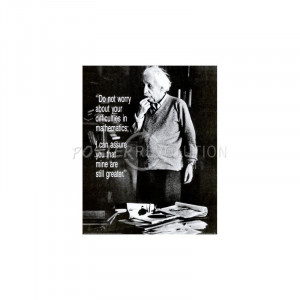 Albert Einstein - Do Not Worry Quote Poster - 15.75x20