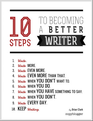 10 Steps to Becoming a Better Writer (Poster)