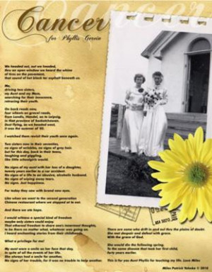 Cancer poem on a beautiful layout