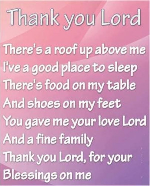 Thank you lord for your love quotes