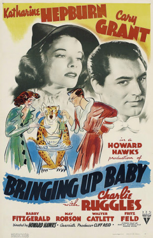 Bringing Up Baby (1938): Cary Grant, Katharine Hepburn,a Leopard and ...