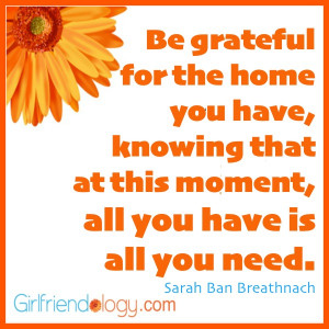 Girlfriendology quote, be grateful, friendship quote