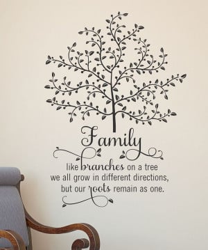 Family Tree Wall Quote - would love this, especially since I love ...