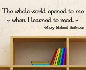 Bethune Reading - Boy Girl Themed Kids Room Playroom - Vinyl Quote ...
