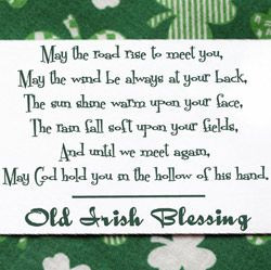 IRISH BLESSING Inspirational Wall Quote