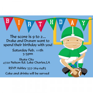 Football Birthday Invitations