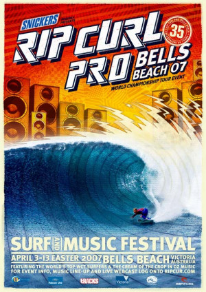 Pro Surfing Rip Curl Bells Beach Asp Mens Foster World Tour