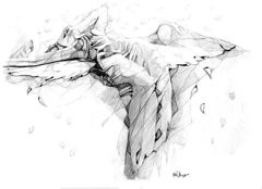 Fallen Angel Drawings Prints - Fallen Out Of Love Prints by Karen ...