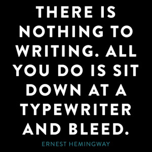 Hemingway quote about writing