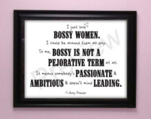 Bossy Women Quote Amy Poehler Femin ist Art Digital Print Instant ...