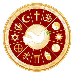 Religious Symbols in a Circle