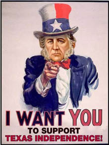 Secession group's poster features Sam Houston