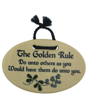 Inspirational Wall Plaques: Golden Rule Quote (Usa):