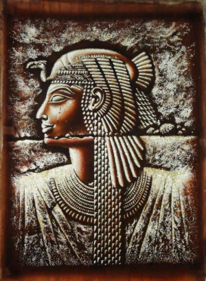Egyptian Papyrus Paintings, Queen Cleopatra